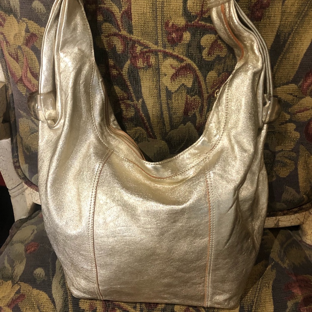 See by Chloe metallic gold shoulder bag